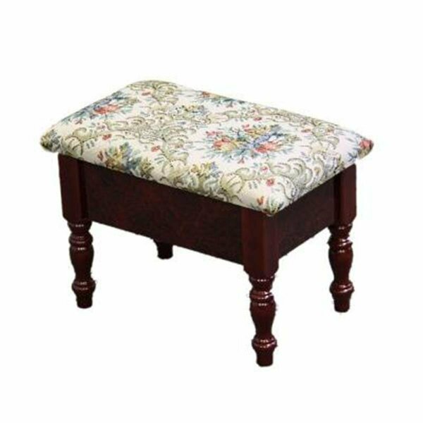 Ore International 10 H in. Cherry Foot Stool With Storage H-51 CH